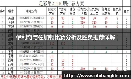 伊利奇与佐加顿比赛分析及胜负推荐详解