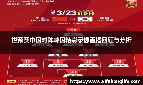 世预赛中国对阵韩国精彩录像直播回顾与分析